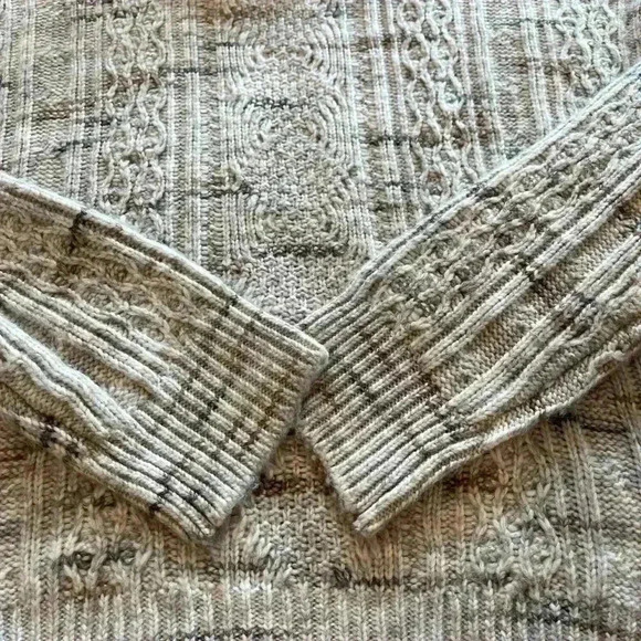 NWT Sanctuary Cozy Mornings Turtleneck Sweater,Neutrals,Gray,Textured,Relaxed XL - Picture 15 of 16